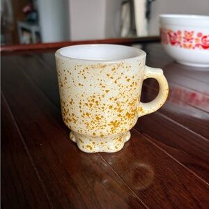 Vintage FireKing Concord Yellow Speckle Mug
